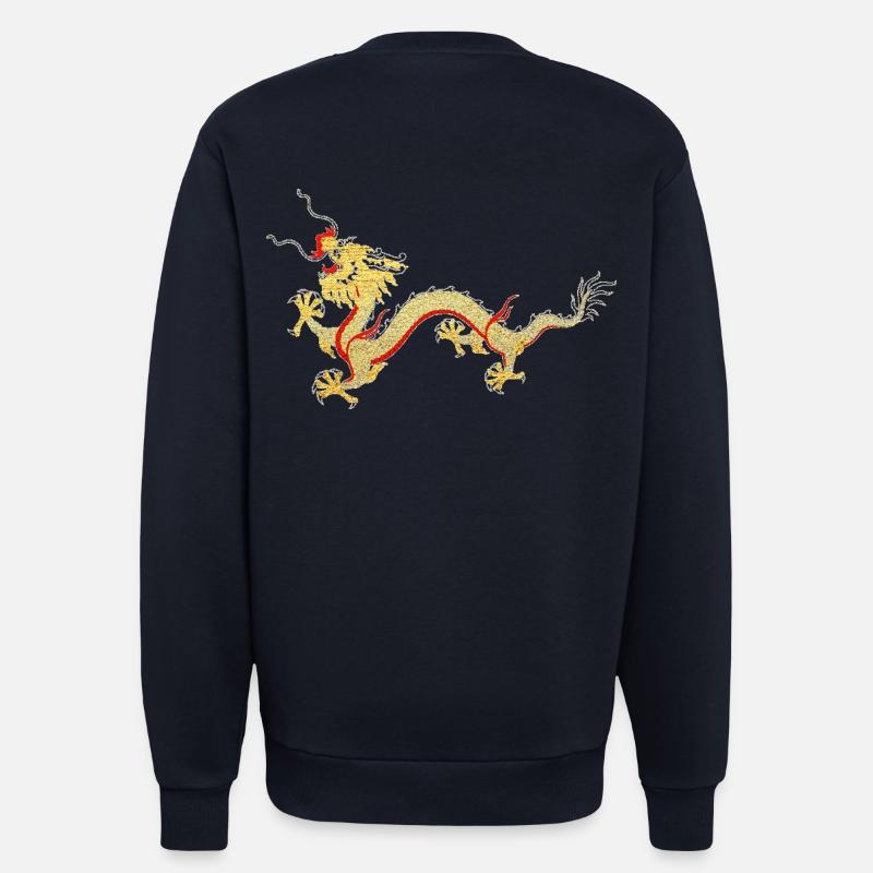 Asiatischer Drache Glücksschutzsymbol - Sweatshirt - made by SPREAD  - DARK NAVY