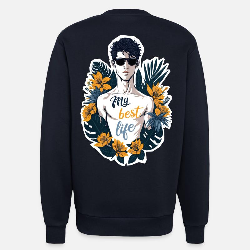 My best life - Sweatshirt - made by SPREAD  - DARK NAVY