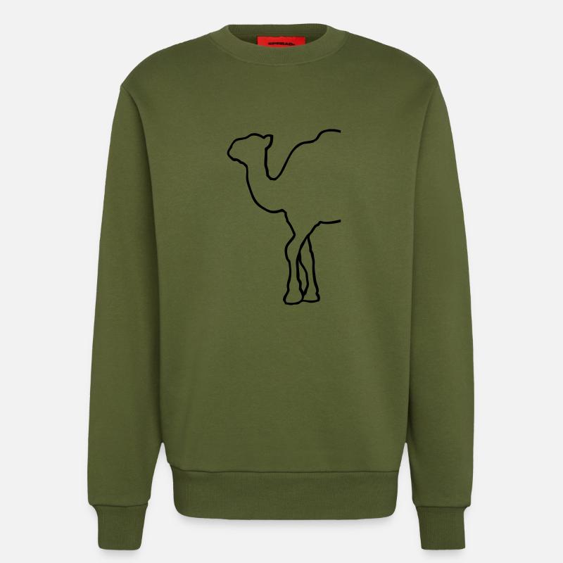 Camel - Kamel - Dromedar - Sweatshirt - made by SPREAD  - MOSS GREEN