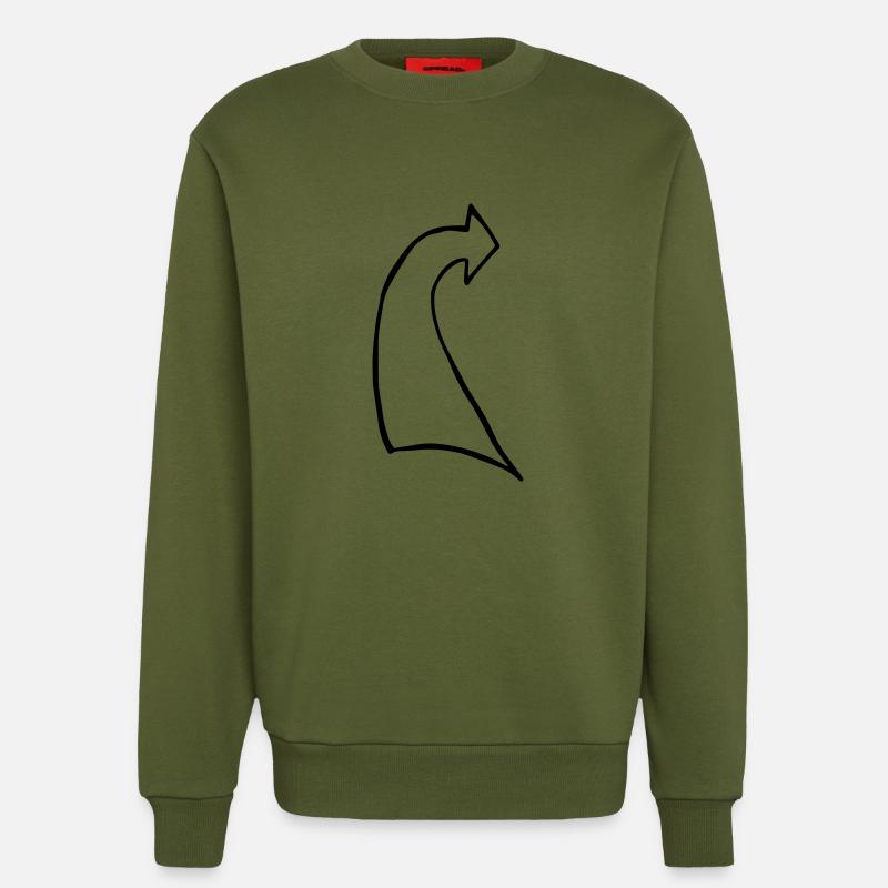 pfeile8, Feil, dick, gerundet - Sweatshirt - made by SPREAD  - MOSS GREEN