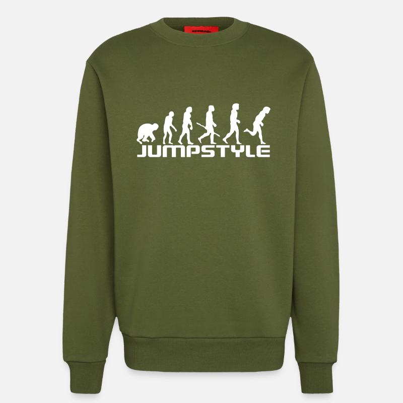 Evolution Jumpstyle 2 - Sweat bio décontracté fabriqué en UE - MOSS GREEN