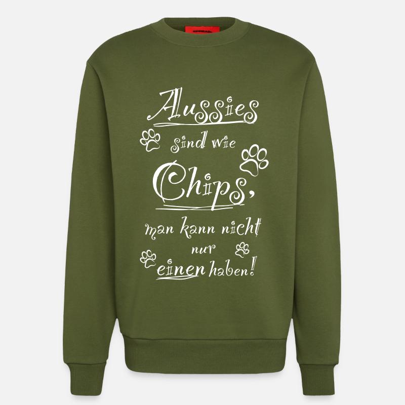 Aussie Chips - Sweatshirt - made by SPREAD  - MOSS GREEN