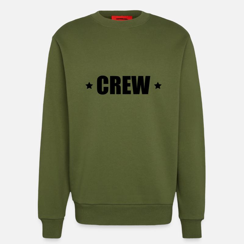 Crew mit Sterne - Sweatshirt - made by SPREAD - MOSS GREEN