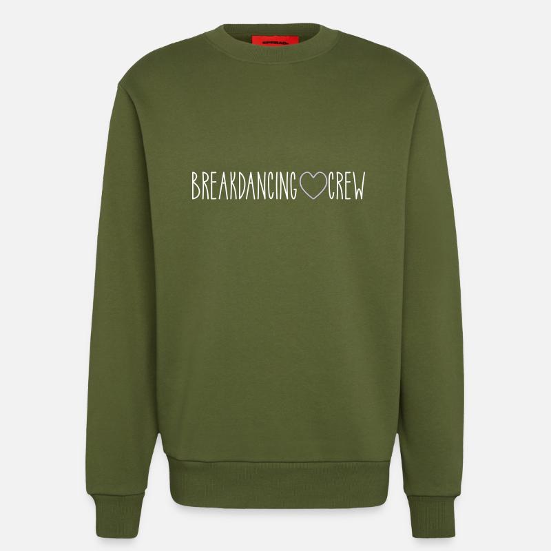 Breakdancing Crew Heart - Sweatshirt - made by SPREAD  - MOSS GREEN