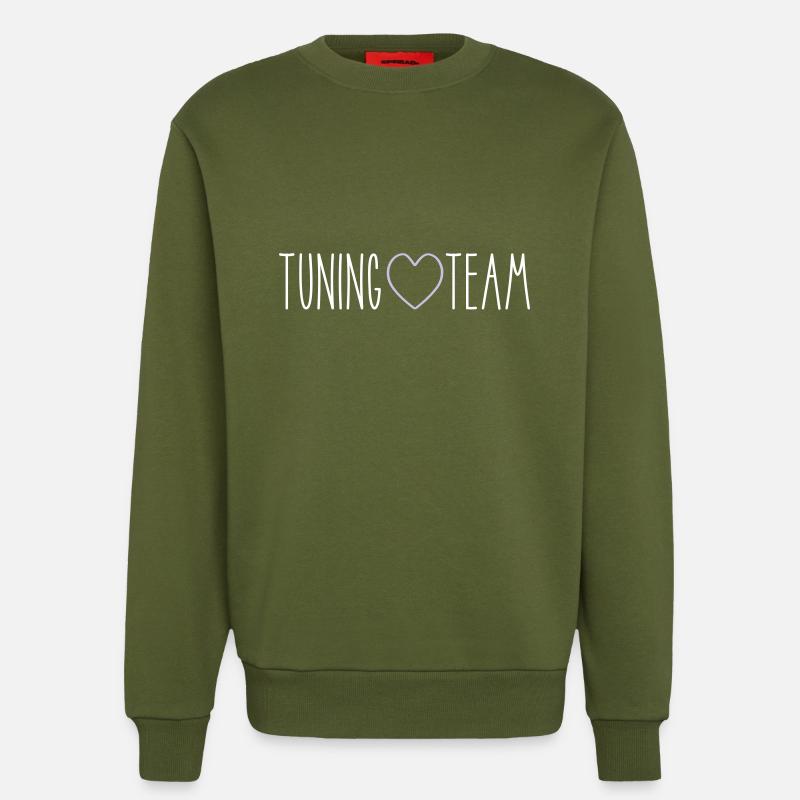 Tuning Team Heart - Sweatshirt - made by SPREAD - MOSS GREEN