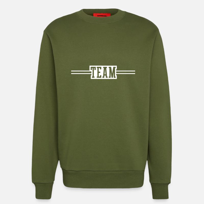 Icône d’équipe - Sweat bio décontracté fabriqué en UE - MOSS GREEN