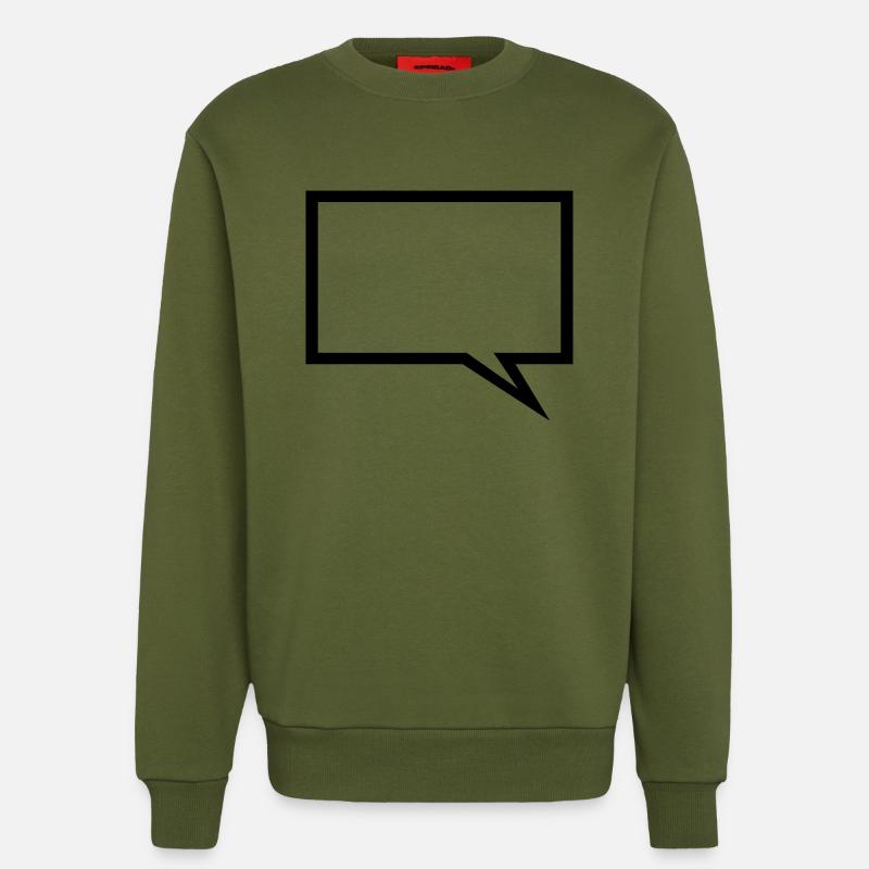 Sprechblase – Text - Sweatshirt - made by SPREAD  - MOSS GREEN