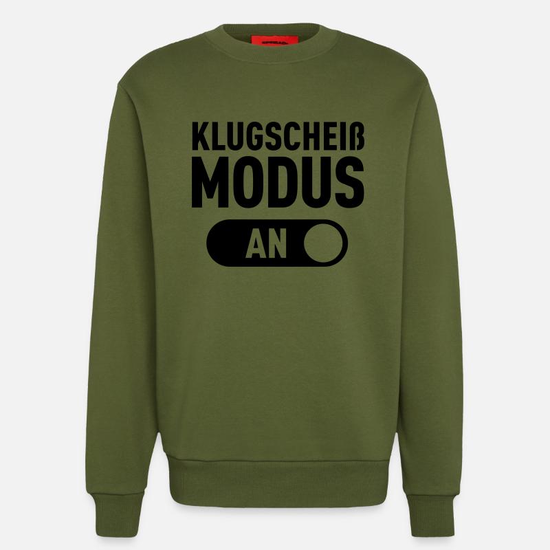 Klugscheiß Modus (An) - Sweatshirt - made by SPREAD - MOSS GREEN