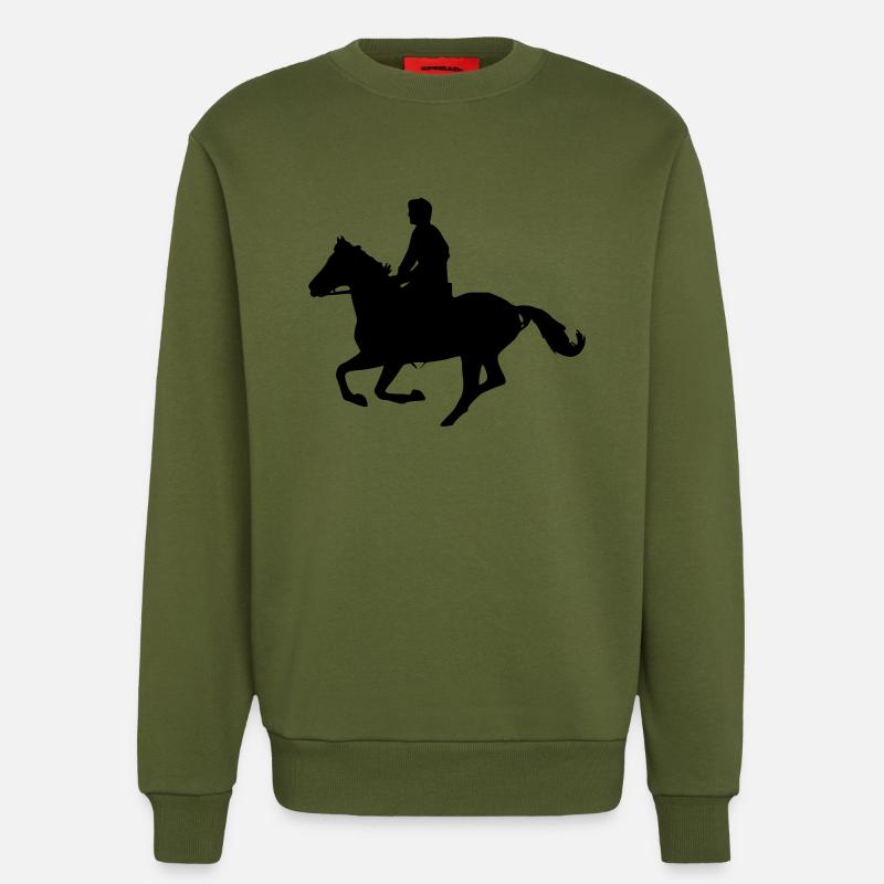 galoppierenden Pferd - Sweatshirt - made by SPREAD  - MOSS GREEN