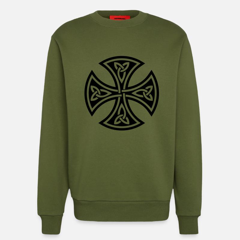 Wikinger-Design 01 - Sweatshirt - made by SPREAD  - MOSS GREEN
