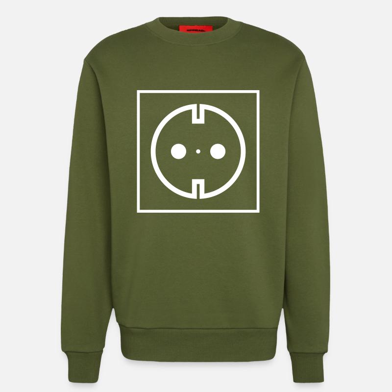 Steckdose Symbol - Sweatshirt - made by SPREAD  - MOSS GREEN