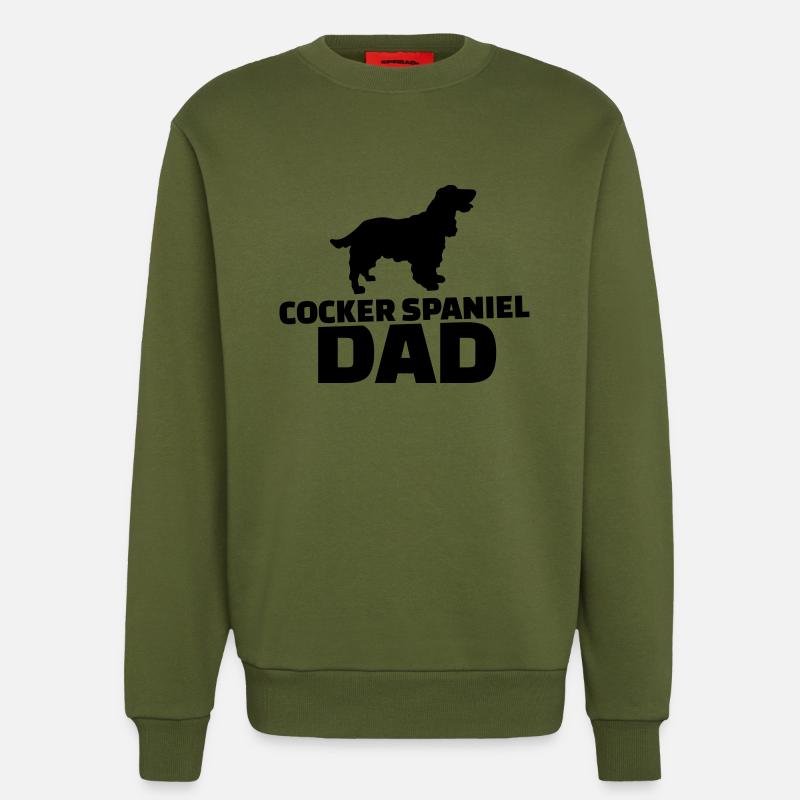 Cocker Spaniel Dad - Sweat bio décontracté fabriqué en UE - MOSS GREEN