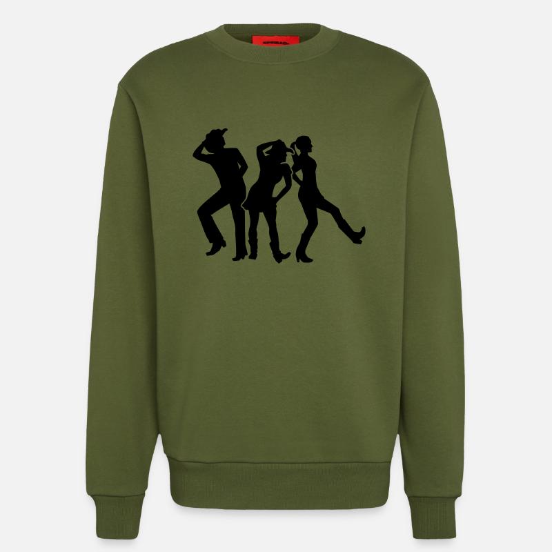 Line dance - Sweatshirt - made by SPREAD  - MOSS GREEN