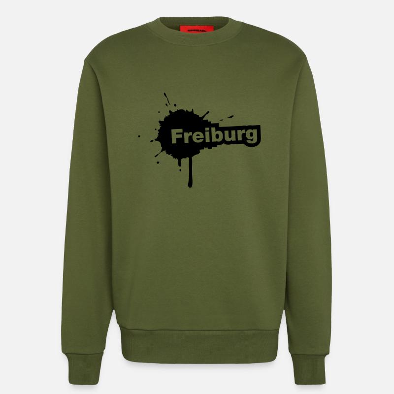 Freiburg Splatter - Sweatshirt - made by SPREAD  - MOSS GREEN