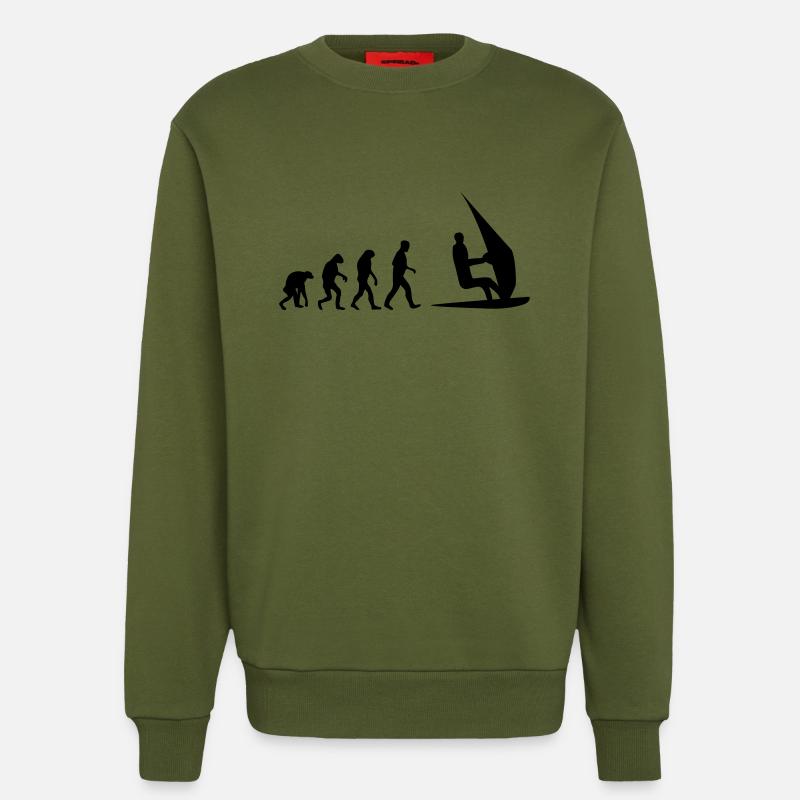 sailboard evolution - Sweatshirt - made by SPREAD  - MOSS GREEN