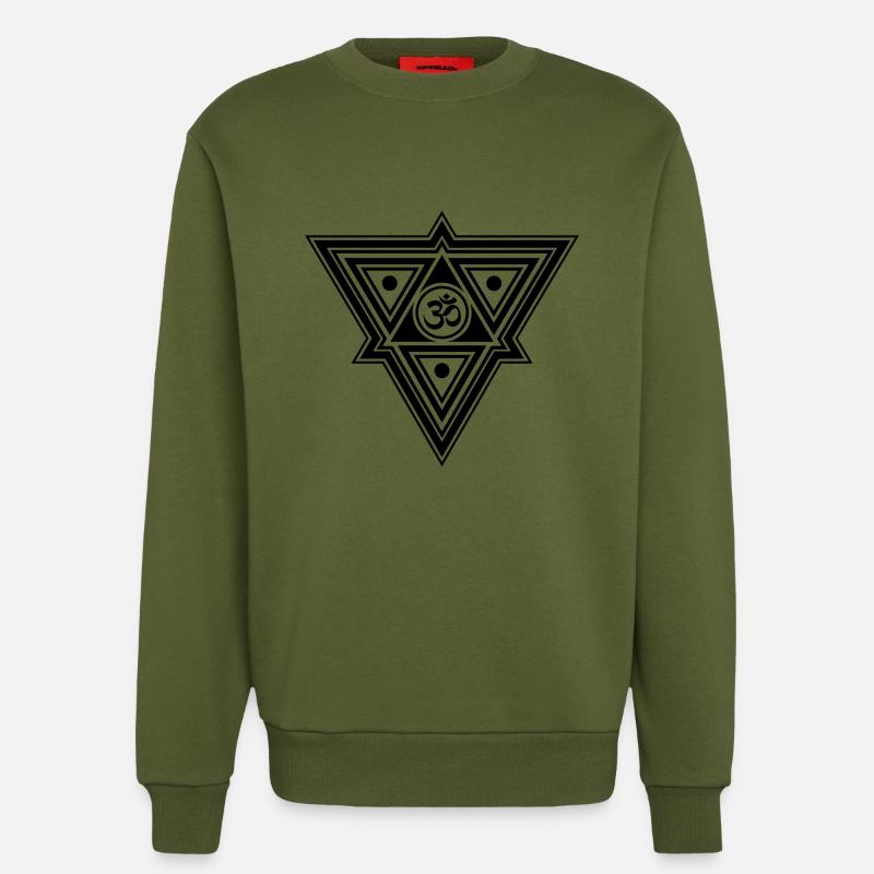 Om Aum 2 goa - Sweatshirt - made by SPREAD  - MOSS GREEN