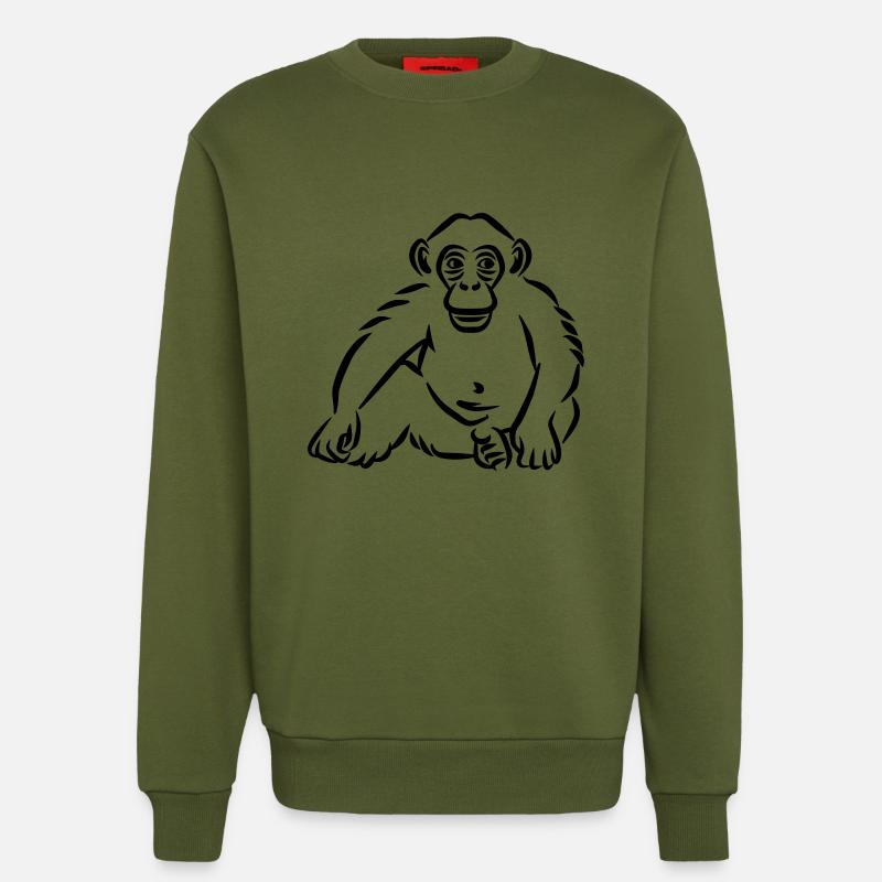 Affe - Sweatshirt - made by SPREAD  - MOSS GREEN