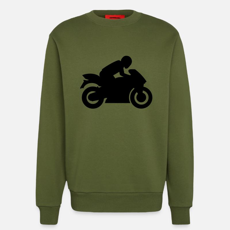 Motorrad - Sweatshirt - made by SPREAD  - MOSS GREEN