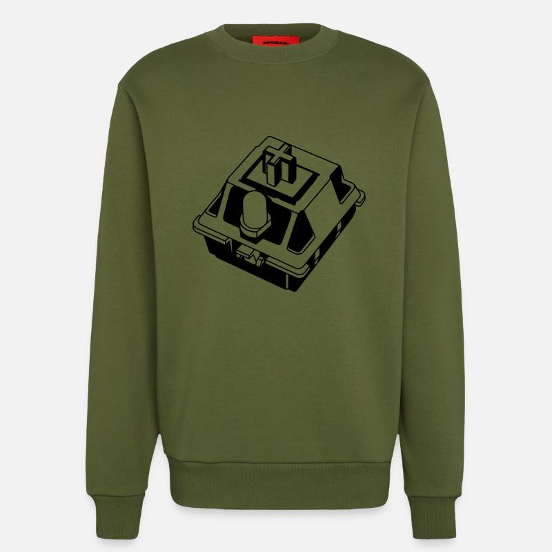 Mechanical Keyboard Switch - Sweatshirt - made by SPREAD  - MOSS GREEN