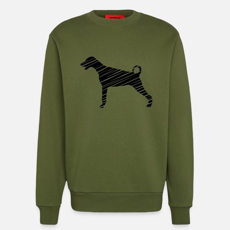 Dobermann - Kunst - Sweatshirt - made by SPREAD  - MOSS GREEN