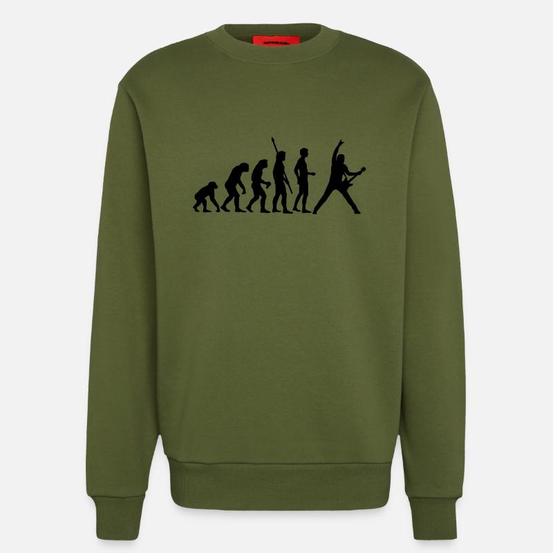 evolution_guitar_112013_a_1c - Sweatshirt - made by SPREAD  - MOSS GREEN