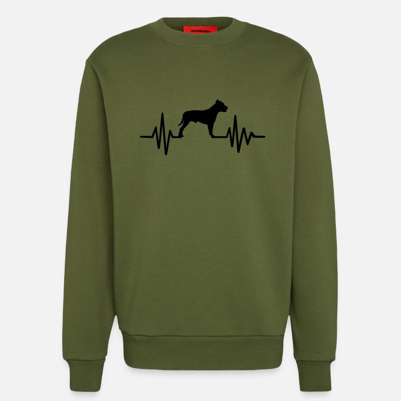 Pit Bull Terrier - Sweatshirt - made by SPREAD  - MOSS GREEN