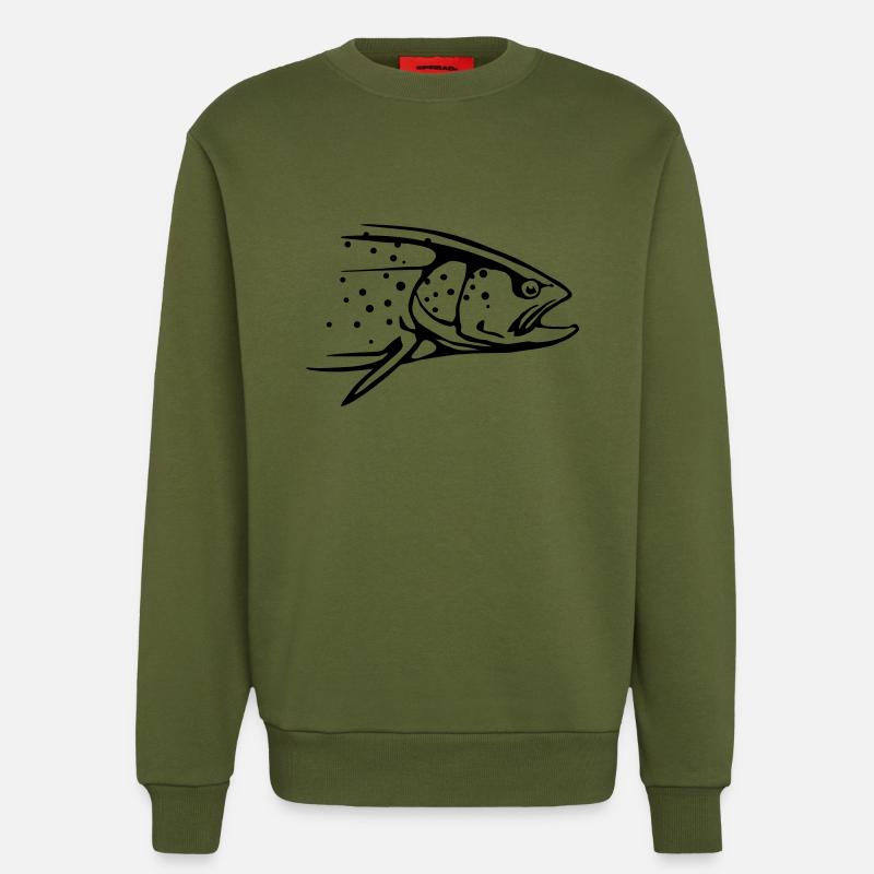 Forelle - Sweatshirt - made by SPREAD  - MOSS GREEN