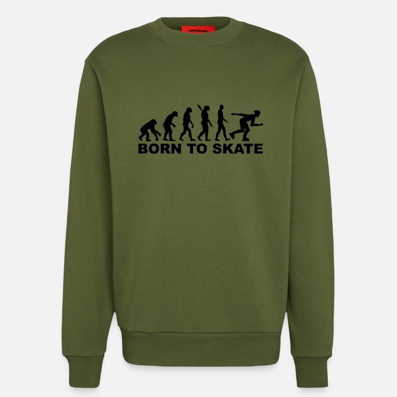 Évolution Inline Skating - Sweat bio décontracté fabriqué en UE - MOSS GREEN