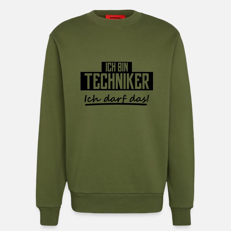 ich bin techniker - Sweatshirt - made by SPREAD  - MOSS GREEN