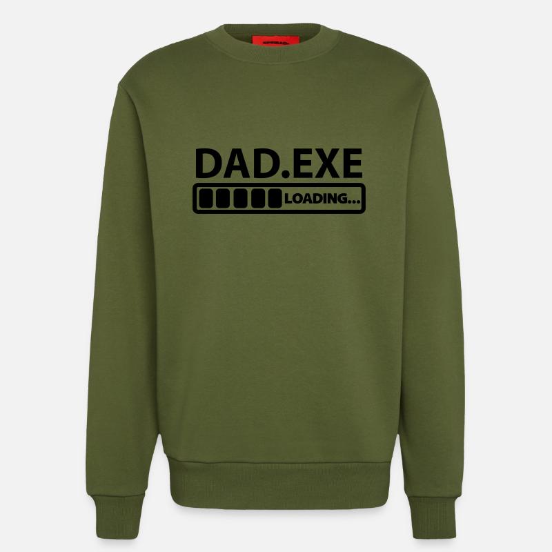 dad exe loading - Sweatshirt - made by SPREAD  - MOSS GREEN