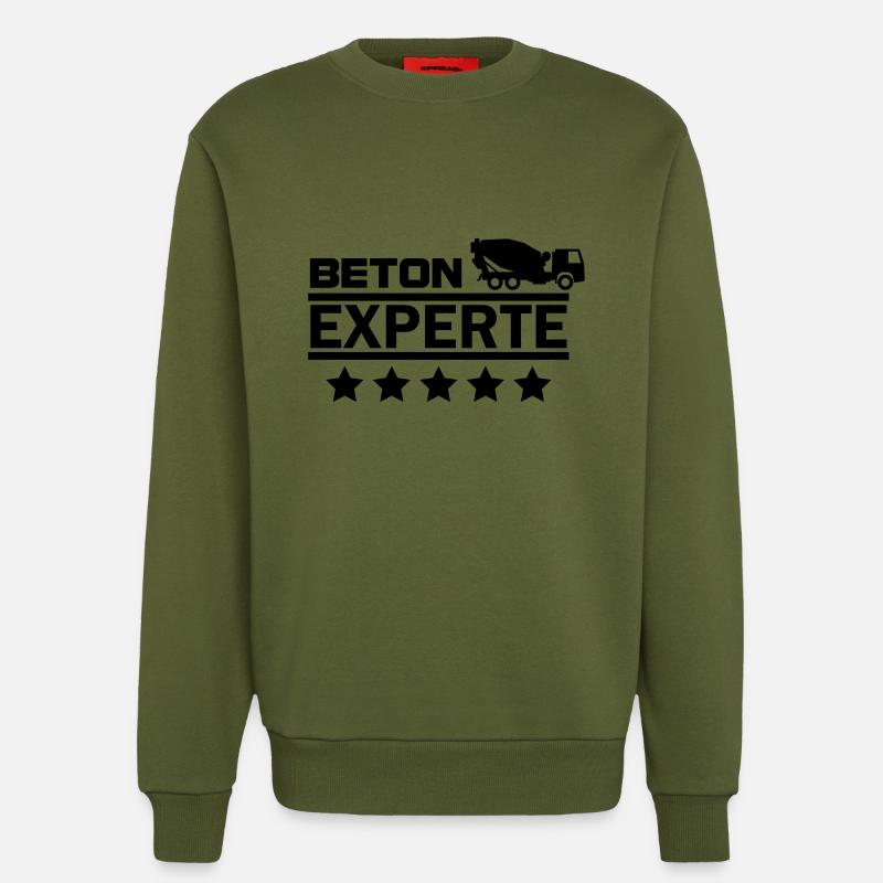 beton experte - Sweatshirt - made by SPREAD  - MOSS GREEN