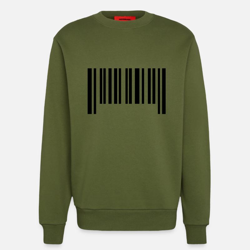 barcode1___f1 - Sweat bio décontracté fabriqué en UE - MOSS GREEN