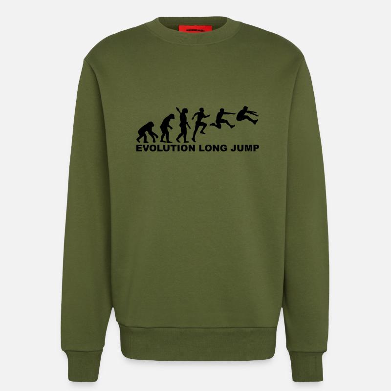 Evolution Long jump - Sweat bio décontracté fabriqué en UE - MOSS GREEN