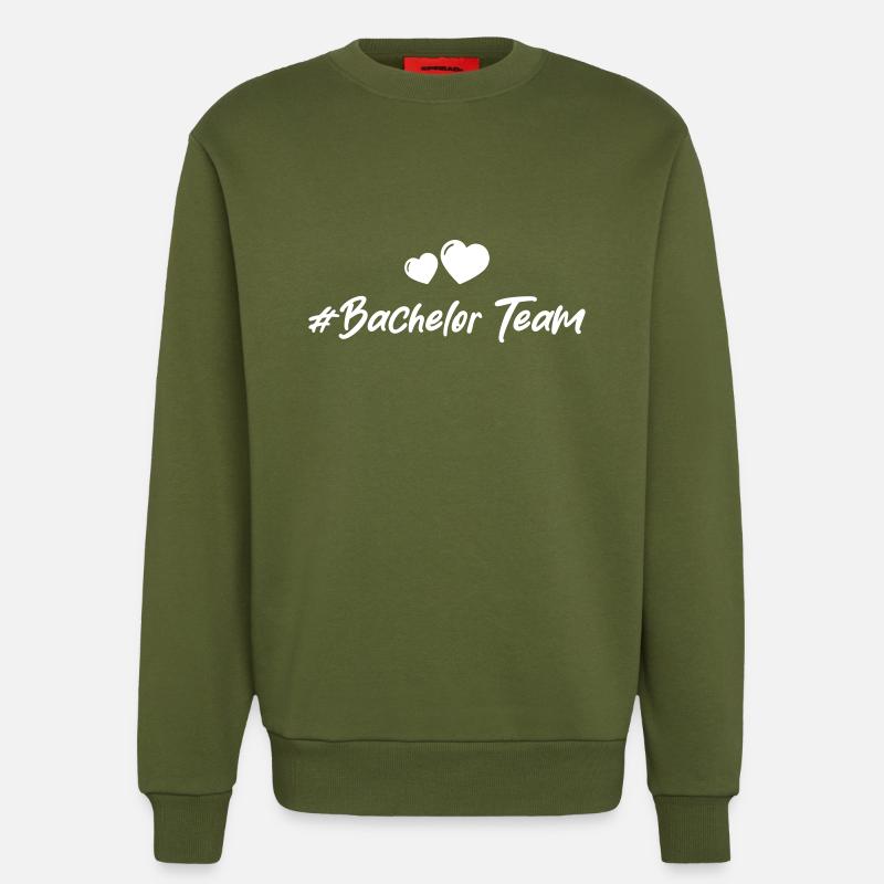 bachelor team herz - Sweatshirt - made by SPREAD - MOSS GREEN
