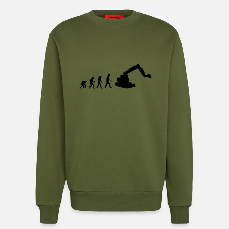 digger evolution - Sweatshirt - made by SPREAD  - MOSS GREEN