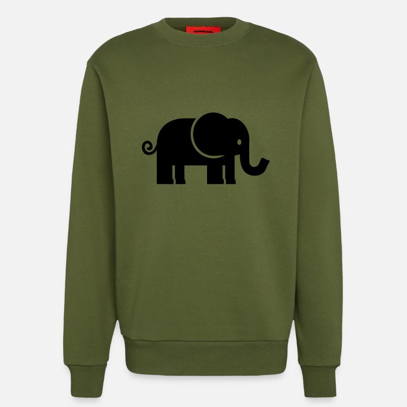 Elefant - Sweatshirt - made by SPREAD  - MOSS GREEN