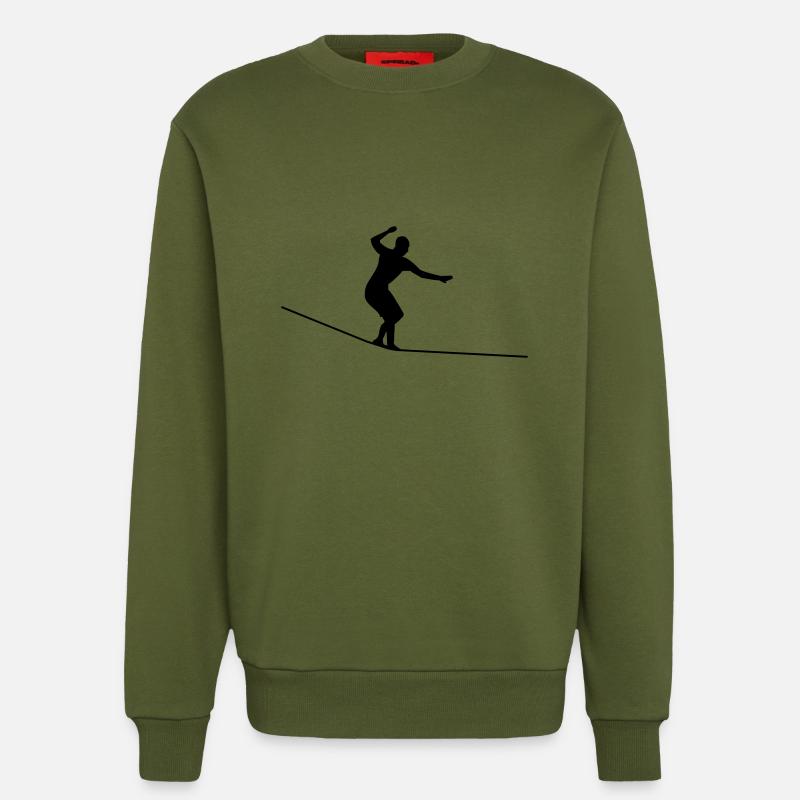 Slackline - Sweatshirt - made by SPREAD  - MOSS GREEN