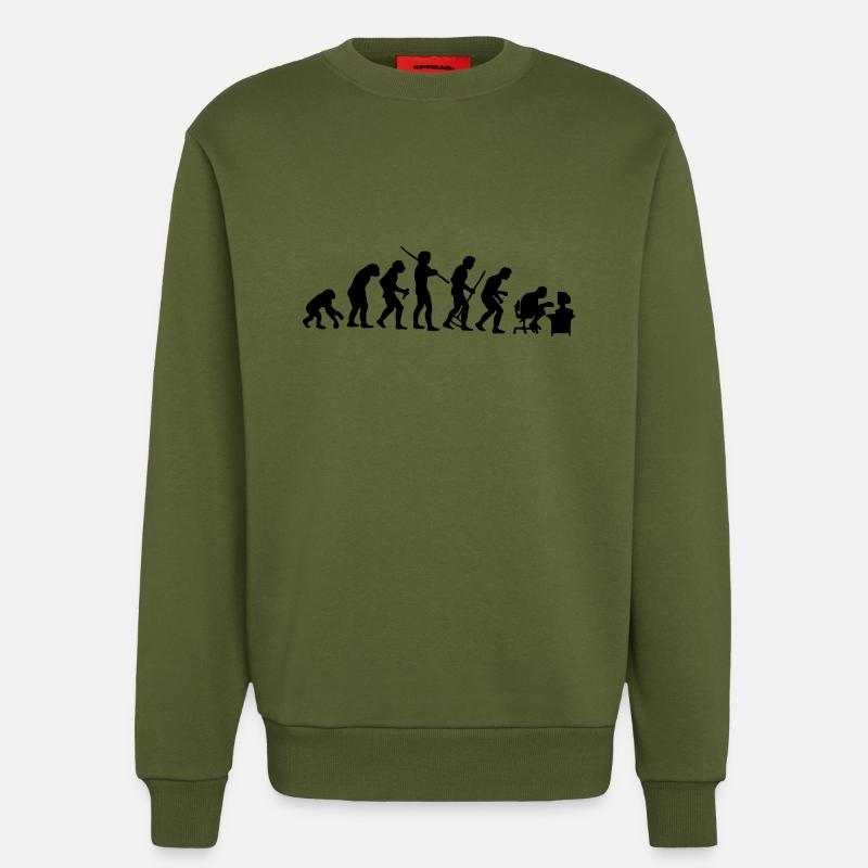 Evolution - Sweat bio décontracté fabriqué en UE - MOSS GREEN