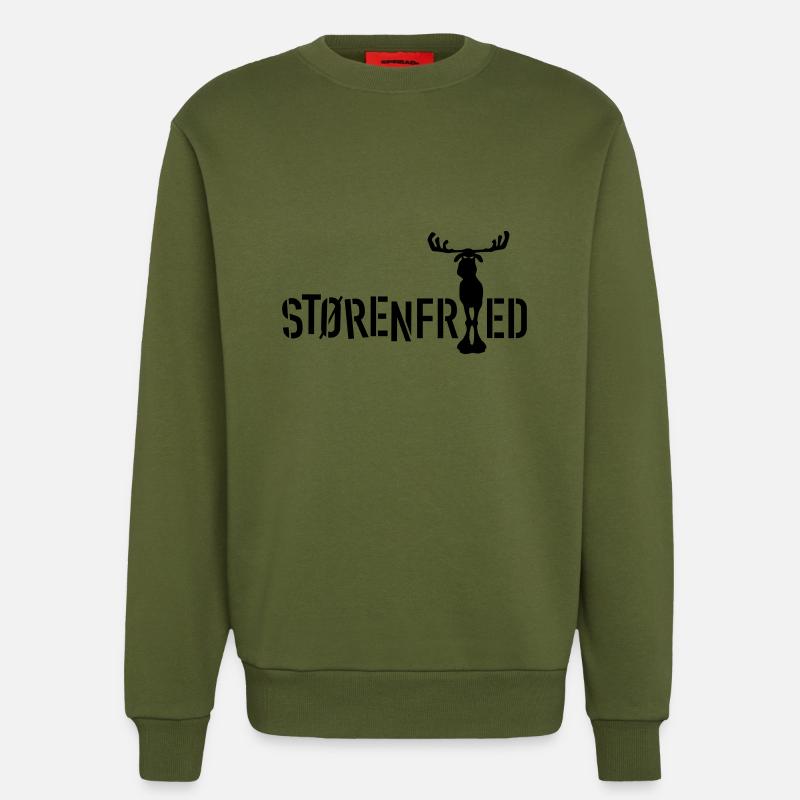 Størenfried (Elch) - Sweatshirt - made by SPREAD  - MOSS GREEN