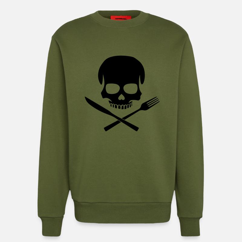 Kitchen Skull - Sweatshirt - made by SPREAD  - MOSS GREEN