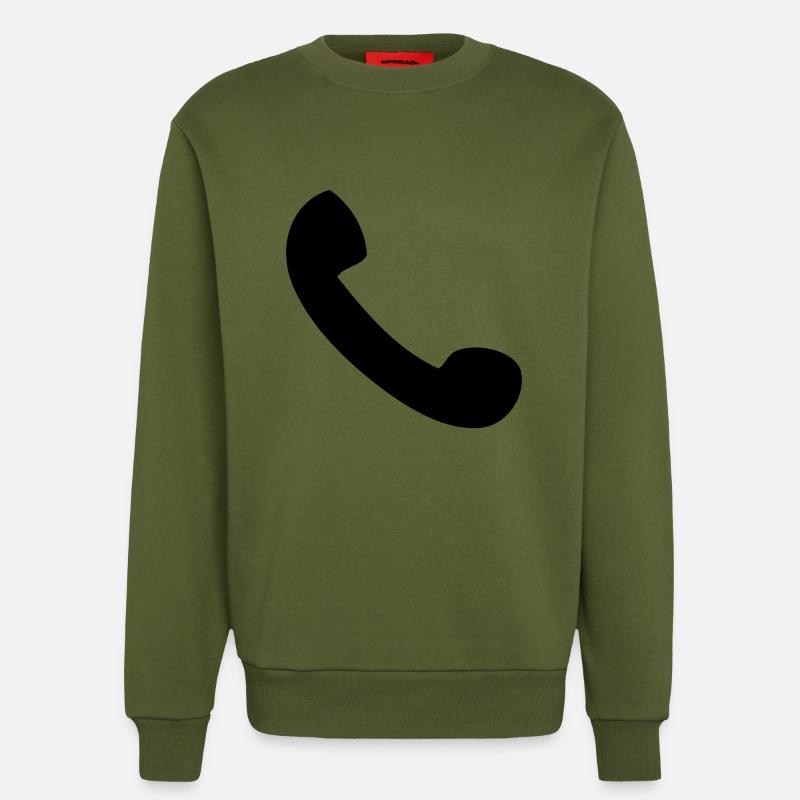 Telefonhörer - Sweatshirt - made by SPREAD  - MOSS GREEN