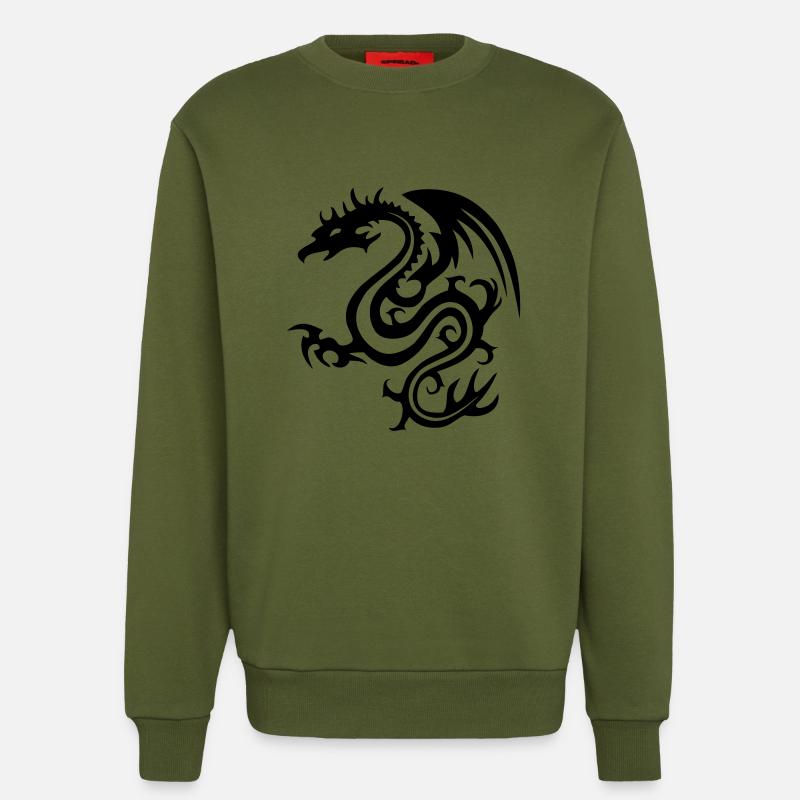 Drache - Sweatshirt - made by SPREAD  - MOSS GREEN