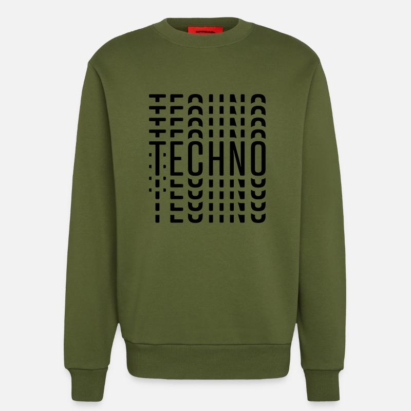 TECHNO TECHNO TECHNO - Sweatshirt - made by SPREAD  - MOSS GREEN