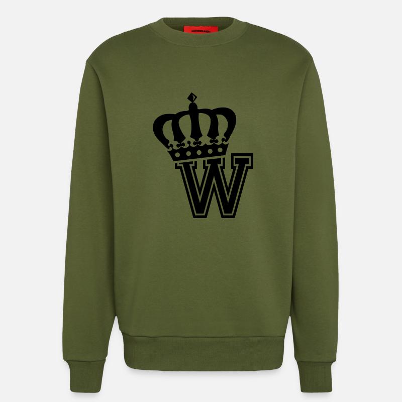 Buchstabe W - Sweatshirt - made by SPREAD  - MOSS GREEN