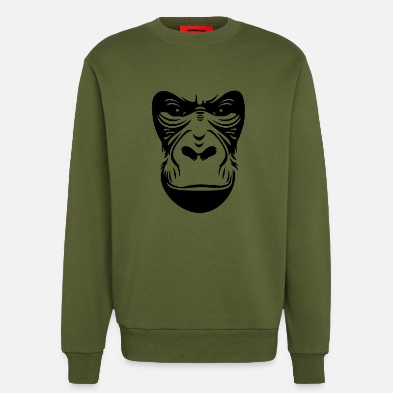 Gorilla - Sweatshirt - made by SPREAD  - MOSS GREEN