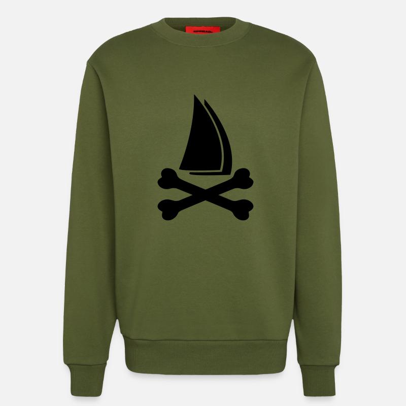 bad sailing - Sweat bio décontracté fabriqué en UE - MOSS GREEN