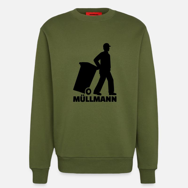 Müllmann - Sweatshirt - made by SPREAD  - MOSS GREEN