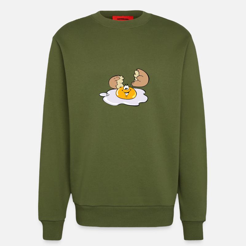 Spiegelei Ei Egg - Sweatshirt - made by SPREAD  - MOSS GREEN