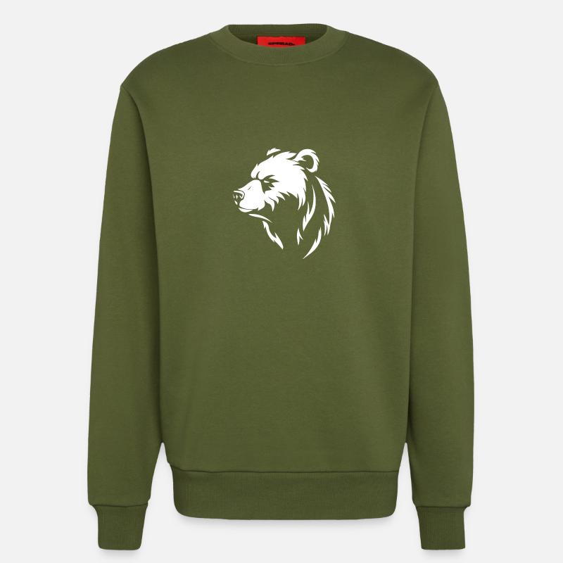 Bear - Sweatshirt - made by SPREAD - MOSS GREEN