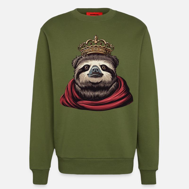 Cool Sloth King - Sweatshirt - made by SPREAD  - MOSS GREEN